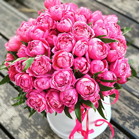 Роза пион в коробке №161 - Фото 1