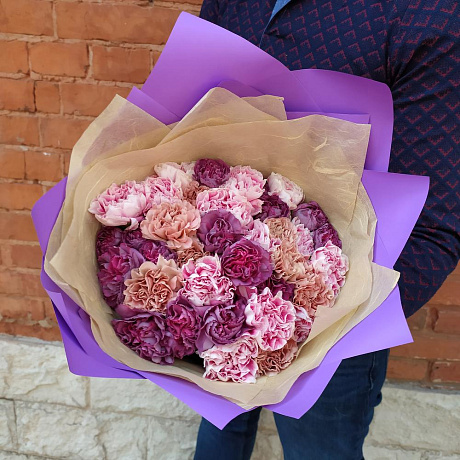 Букет из гвоздик Фантазия - Фото 1