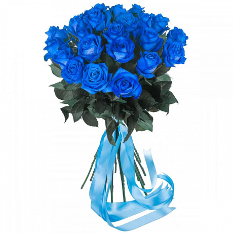 Букет из 19 синих роз - Фото 1