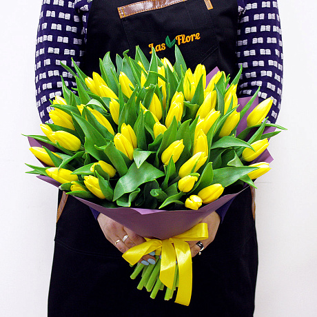 Букет  Клара (51 тюльпан) - Фото 1