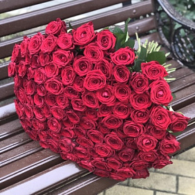 Букет 101 красная роза №207