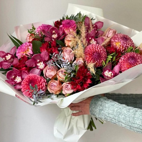 Букеты с георгинами №164