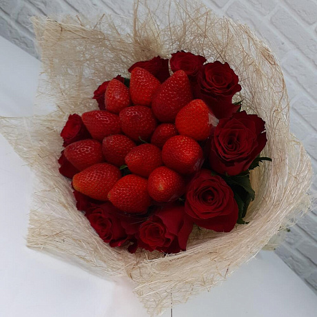 Букет цветов Марсала - Фото 1