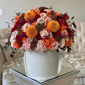 Цветы в коробке Luxury Flowers Любимая Осень 