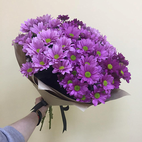 Букет кустовых хризантем №167 - Фото 1