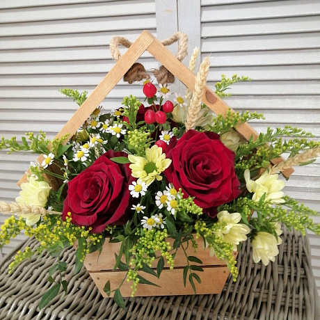 Букет цветов Домик Летний - Фото 1