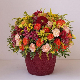 Композиция цветов Luxury Flowers Яркие эмоции