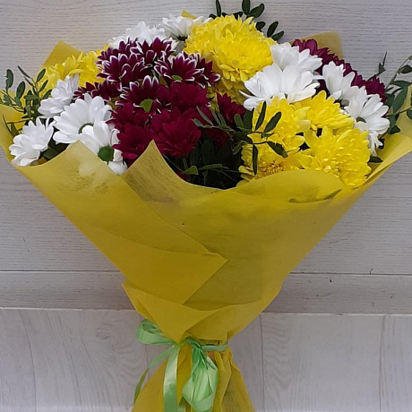 Охапка хризантем №162 - Фото 1