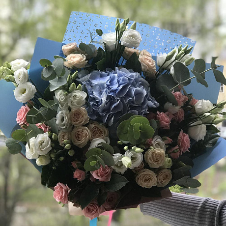 Букет цветов Голубое небо №162 - Фото 1