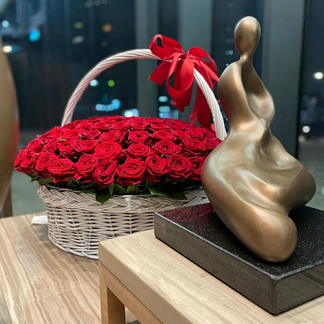 Корзина с розами №176 - Фото 1