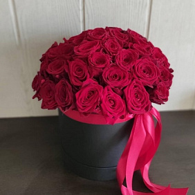 Розы в шляпной коробке №167