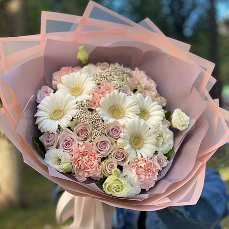 Букет из цветов Пастельная пудра - Фото 1