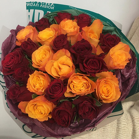 Букет цветов Апельсин и вишня - Фото 1