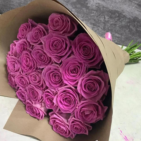 25 сиреневых роз - Фото 1
