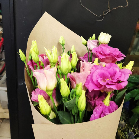 Эустома в крафте №161 - Фото 1