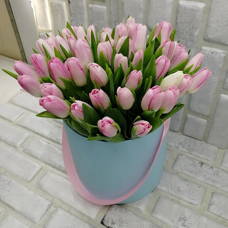 Тюльпаны в коробке №163 - Фото 1
