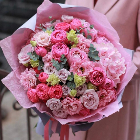 Букет цветов Розовый фламинго №164 - Фото 1