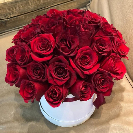 Красные розы в Коробке №166 - Фото 1