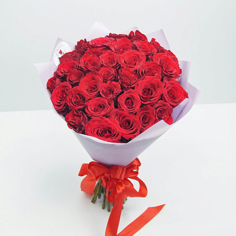 Букет из 35 красных роз №163 - Фото 1