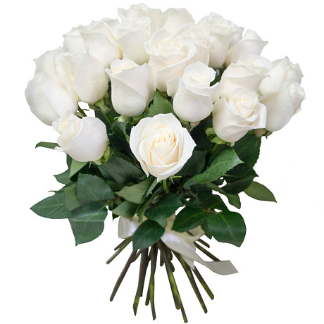 Букет из 15 белых роз №167 - Фото 1