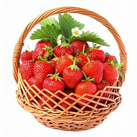 Корзина с клубникой
