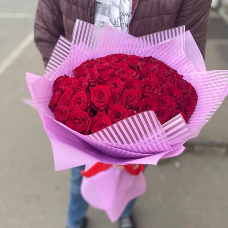 Букет из 51 красной розы - Премиум - Фото 1