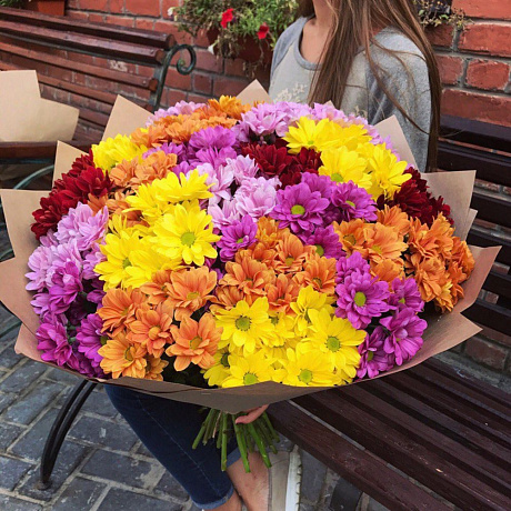 Букет из 25 хризантем №162 - Фото 1