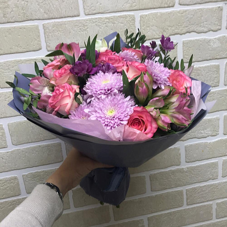 Букет цветов Розовый фламинго №177 - Фото 1