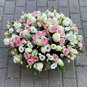 Корзина с цветами №519