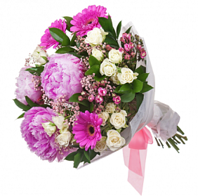 Букет с пионами «Благодарю»