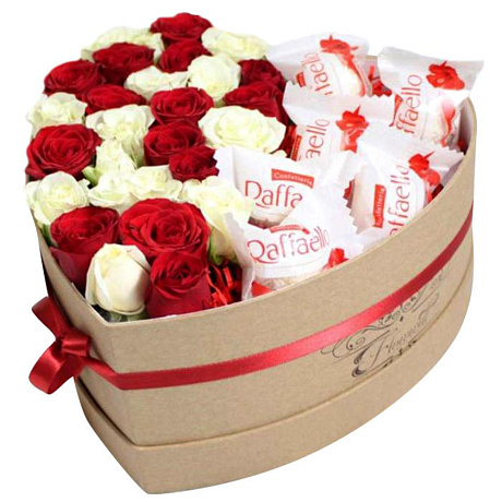 Букет цветов Сердце для тебя №161 - Фото 1