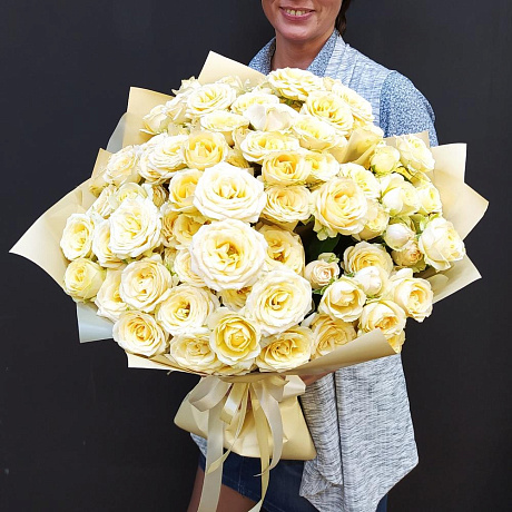 Букет цветов Крем суфле - Фото 1