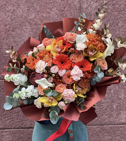 Букет цветов Тёплая осень - Фото 1