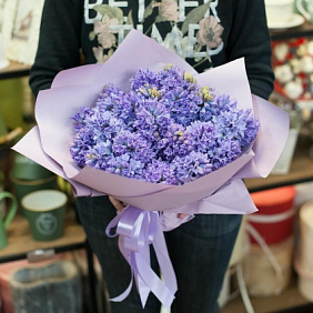 Букет цветов Сиреневые гиацинты