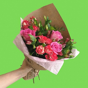 Букет цветов "Бархатистый звон" №162