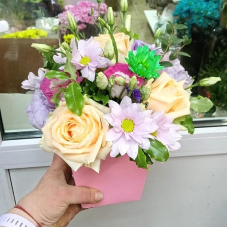 Коробка с цветами «Анжела» - Фото 2
