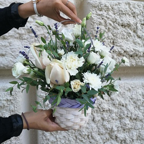 Букет цветов "Белое небо"