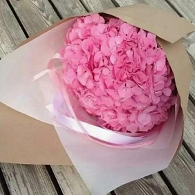 Букет цветов "Розовая шапочка"