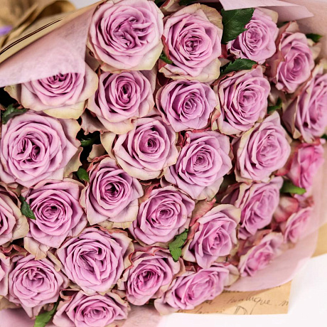 Букет из 29 сиреневых роз. N850 - Фото 3