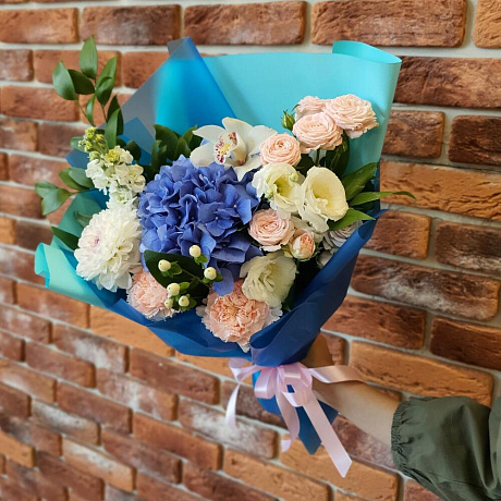 Букет цветов Голубая лагуна №162 - Фото 3