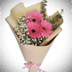 Букет цветов "Розовый бархат" №161