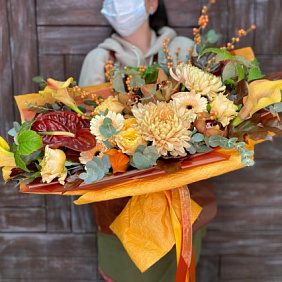 Букет цветов "Тёплая осень"