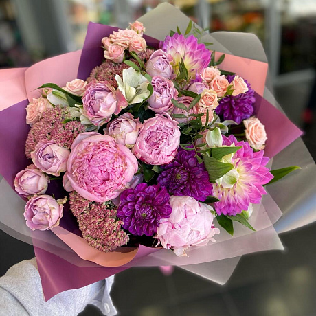 Букет цветов Фиолетовый закат - Фото 5