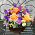 Корзина с ирисами, гиацинтами и розами - Фото 4