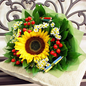 Букет цветов "Первоклашка" №2