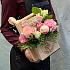 Нежная Композиция в деревянном ящичке с розами и диантусом - Фото 3