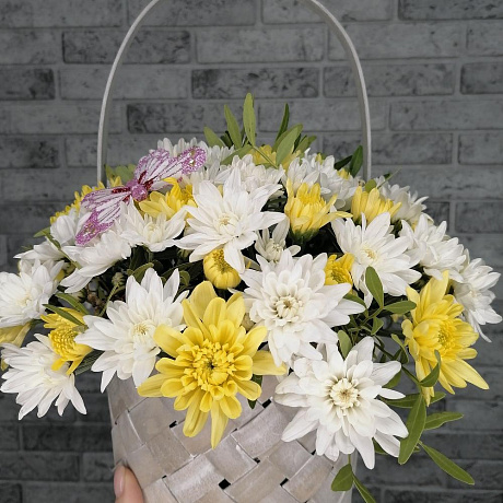 Букет цветов Ромашковое лукошко №162 - Фото 3