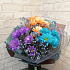 Мини комплимент из радужной хризантемы - Фото 1