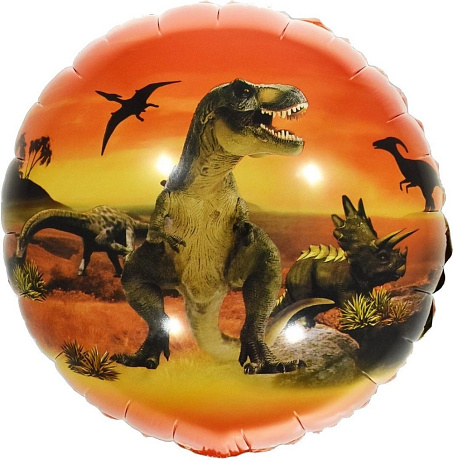 Фольгированный круг Эра Динозавров - Фото 1