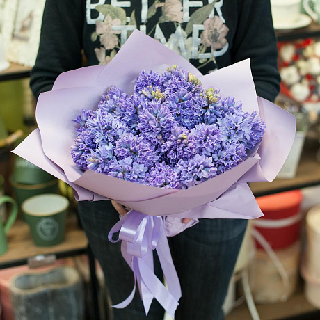 Букет цветов Сиреневые гиацинты - Фото 1